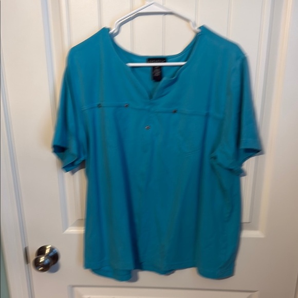 Rafaella Women's Blue Top 2X - Picture 1 of 5